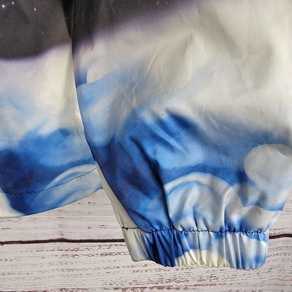 RIPNDIP MENS SIZE S GALAXY GYPSY ANORAK JACKET BLACK HOODED STARS CAT - Picture 12 of 15